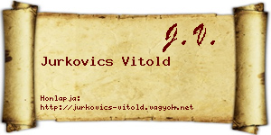 Jurkovics Vitold névjegykártya